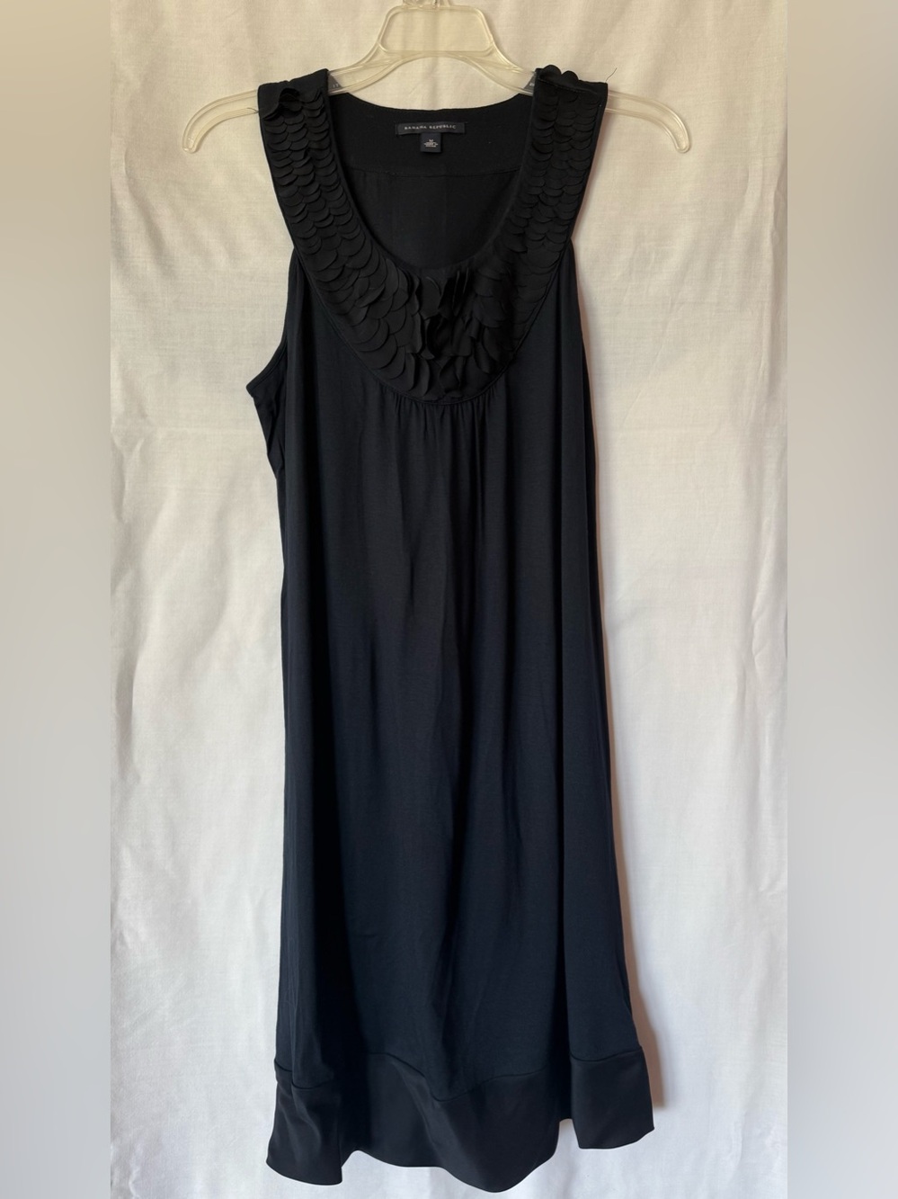 NWOT Banana Republic Silk Trim Petal Neck Dress M